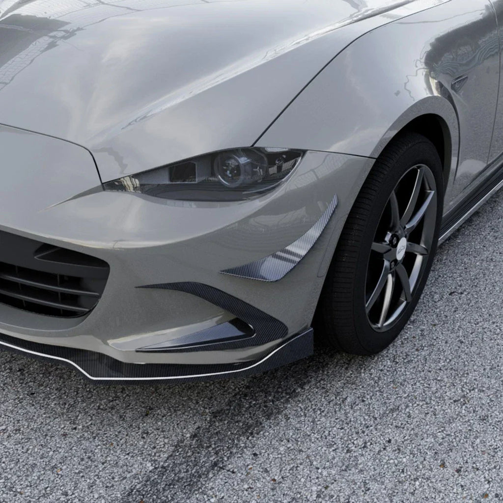 Front Bumper Side Fin Canards Splitter for Mazda MX-5 Miata ND (2016–2025)