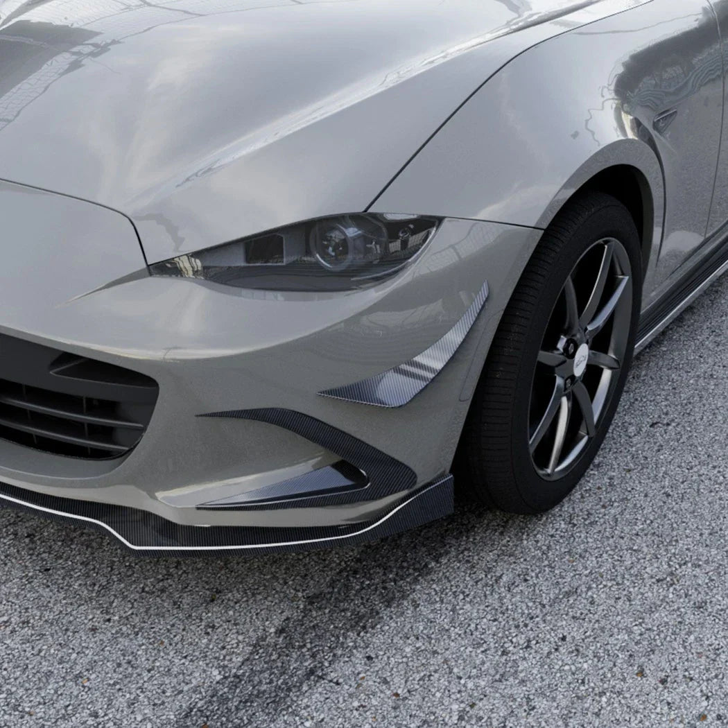 Front Bumper Side Fin Canards Splitter for Mazda MX-5 Miata ND (2016–2025)