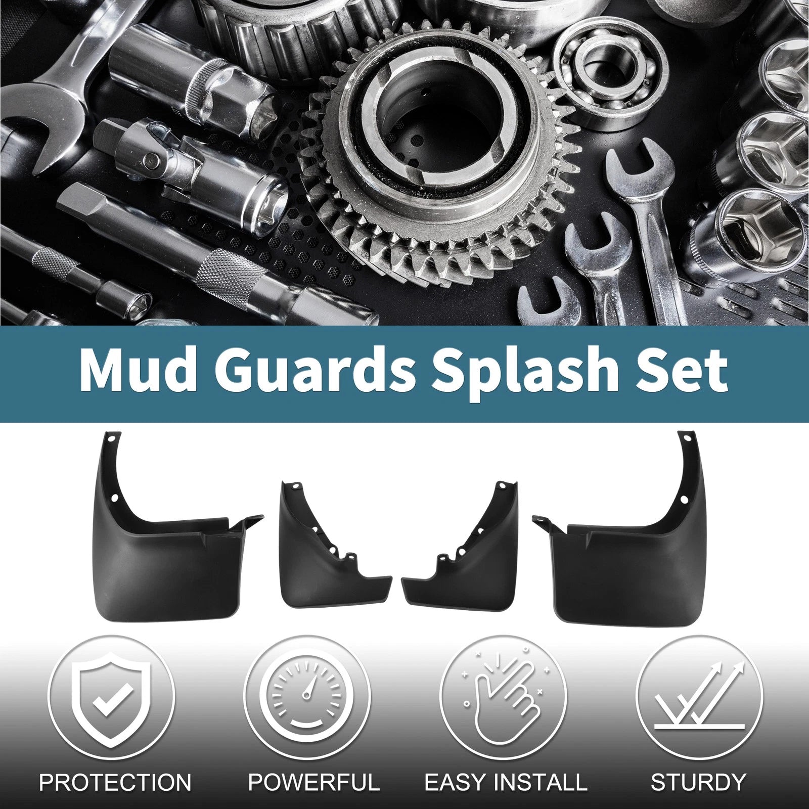 Set of 4 Mud Flaps Splash Guards for Toyota RAV4 XA10 (1995–2000)