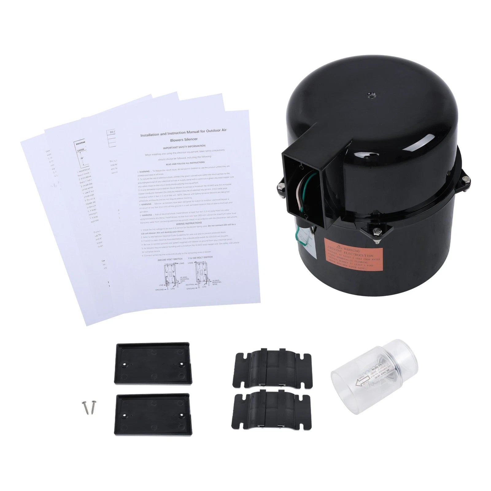 Blower Motor 2HP for Air Supply Silencer Hot Tubs and Spa (120V, 6320141)