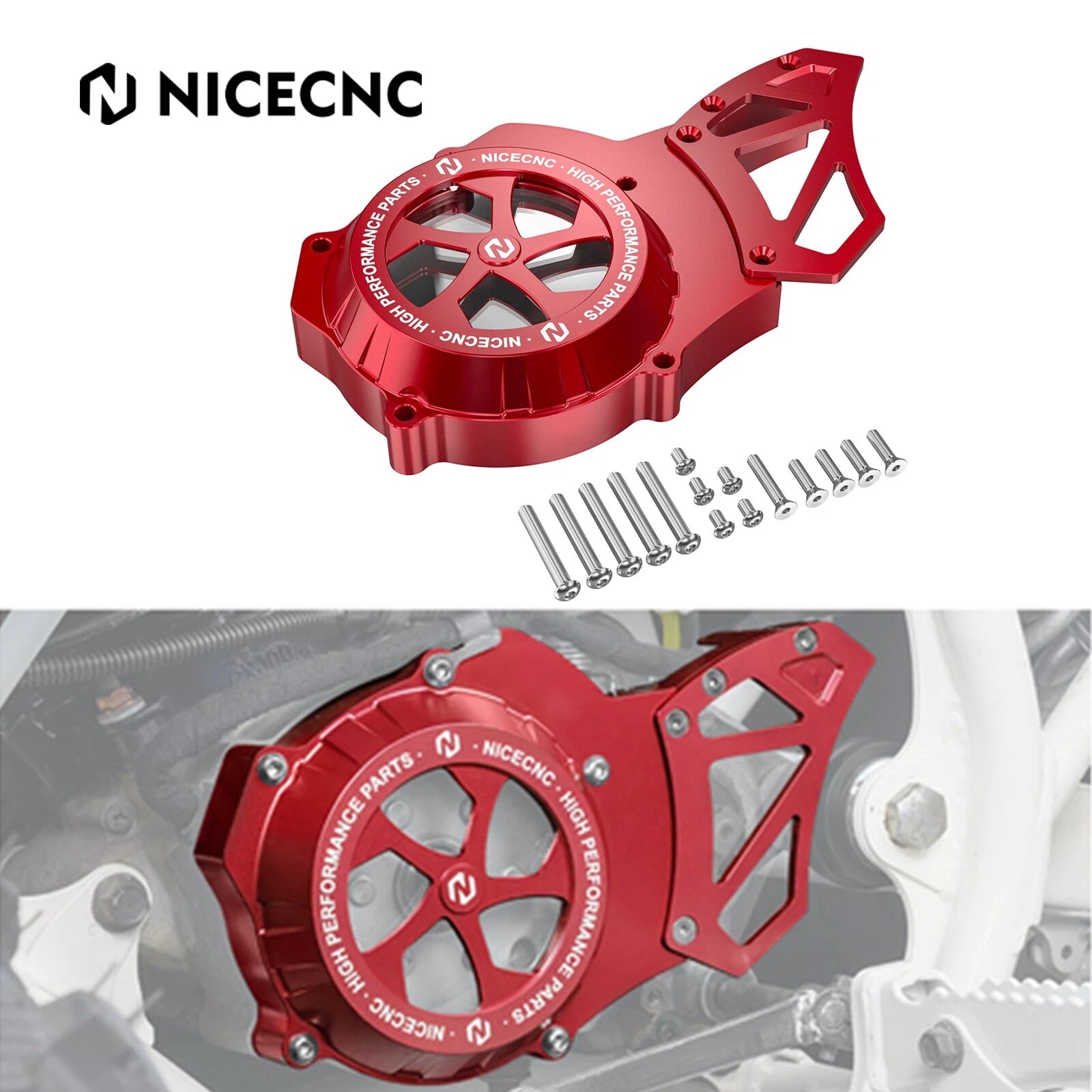 Aluminum Crankcase Stator Cover Guard for Yamaha Blaster (200) Red