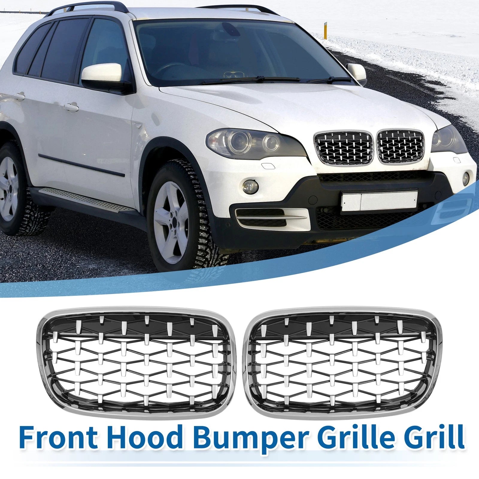 Front Hood Bumper Grille for BMW X5 X6 (2007–2013) No. 51137157687/51137157688