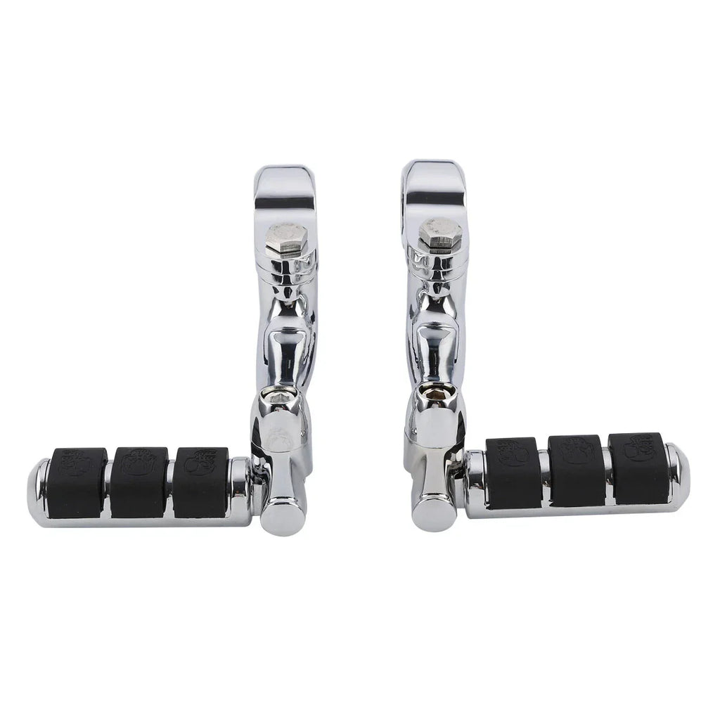 Engine Guard Foot Pegs Mounts 1 1/4 Chrome for Harley Honda Suzuki
