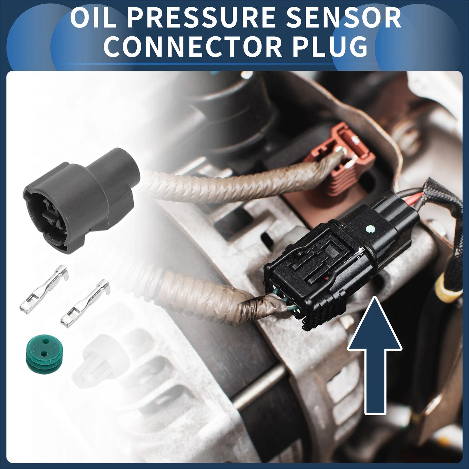 2 Pin Oil Pressure Sensor Connector Plug for Honda Accord 