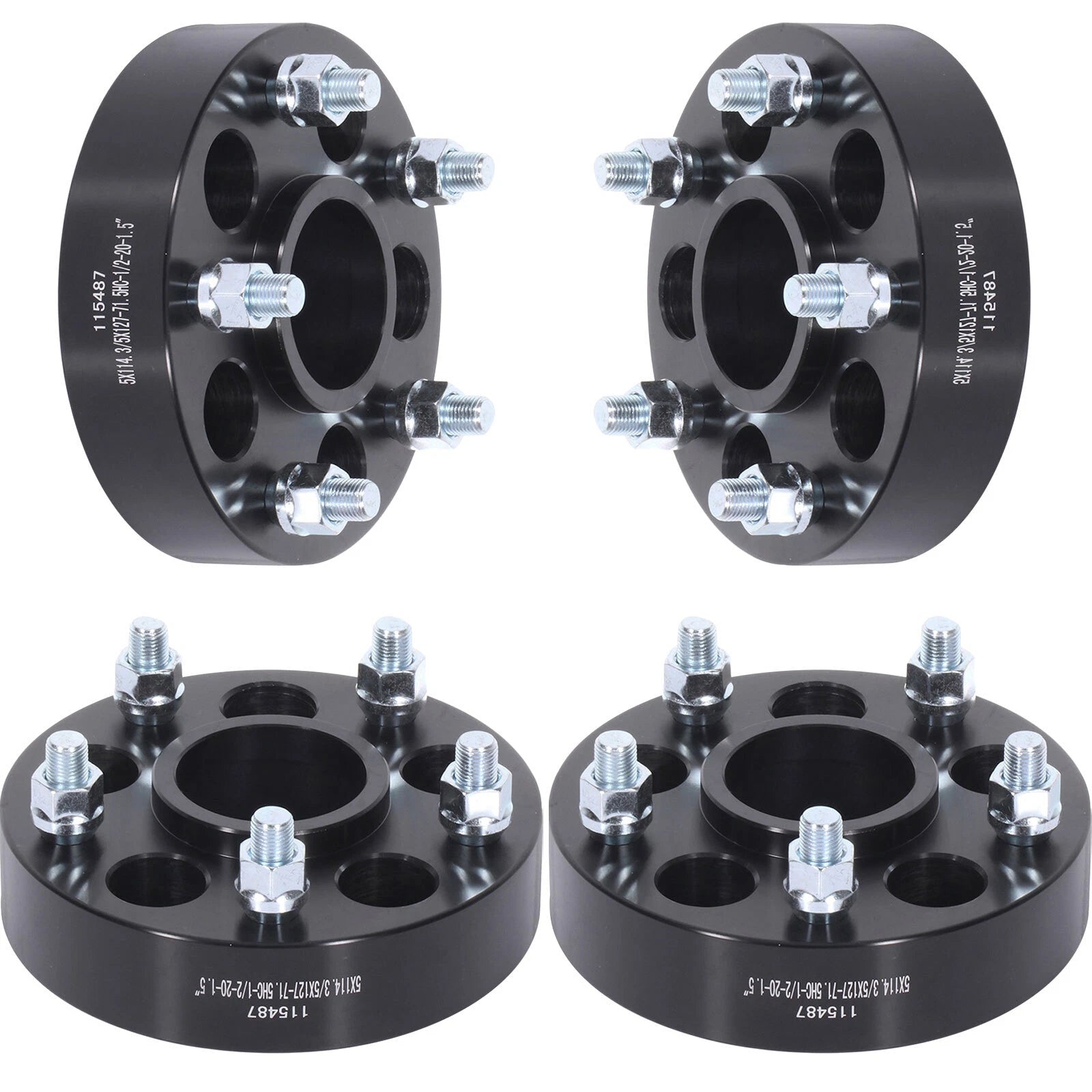 Set of 4 Wheel Spacers 1.5" 5x4.5 to 5x5 for Jeep Liberty Wrangler