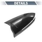 Pair Rearview Mirror Cover Overlay Black Carbon Fiber for Hyundai Tucson (2022–2024)
