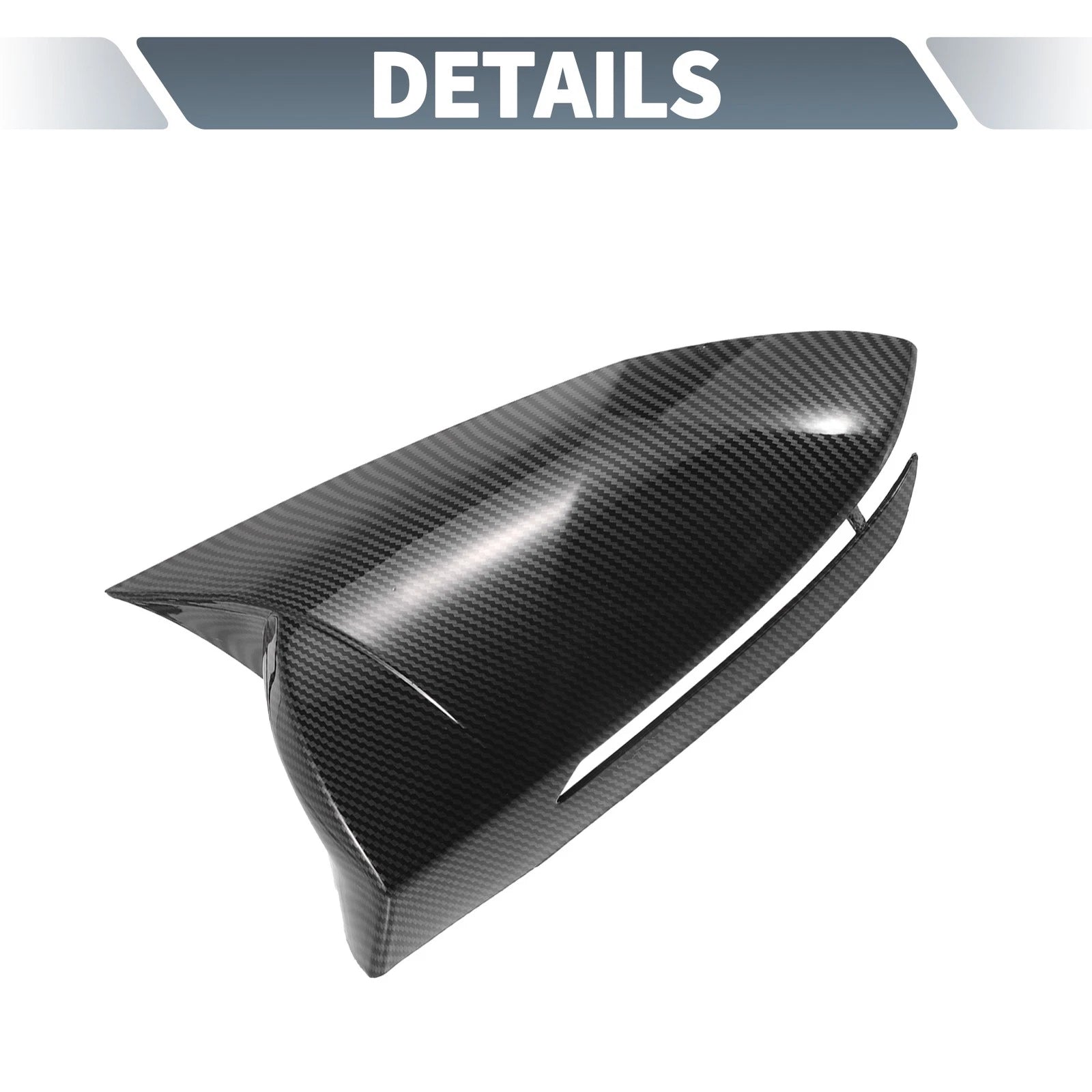 Pair Rearview Mirror Cover Overlay Black Carbon Fiber for Hyundai Tucson (2022–2024)