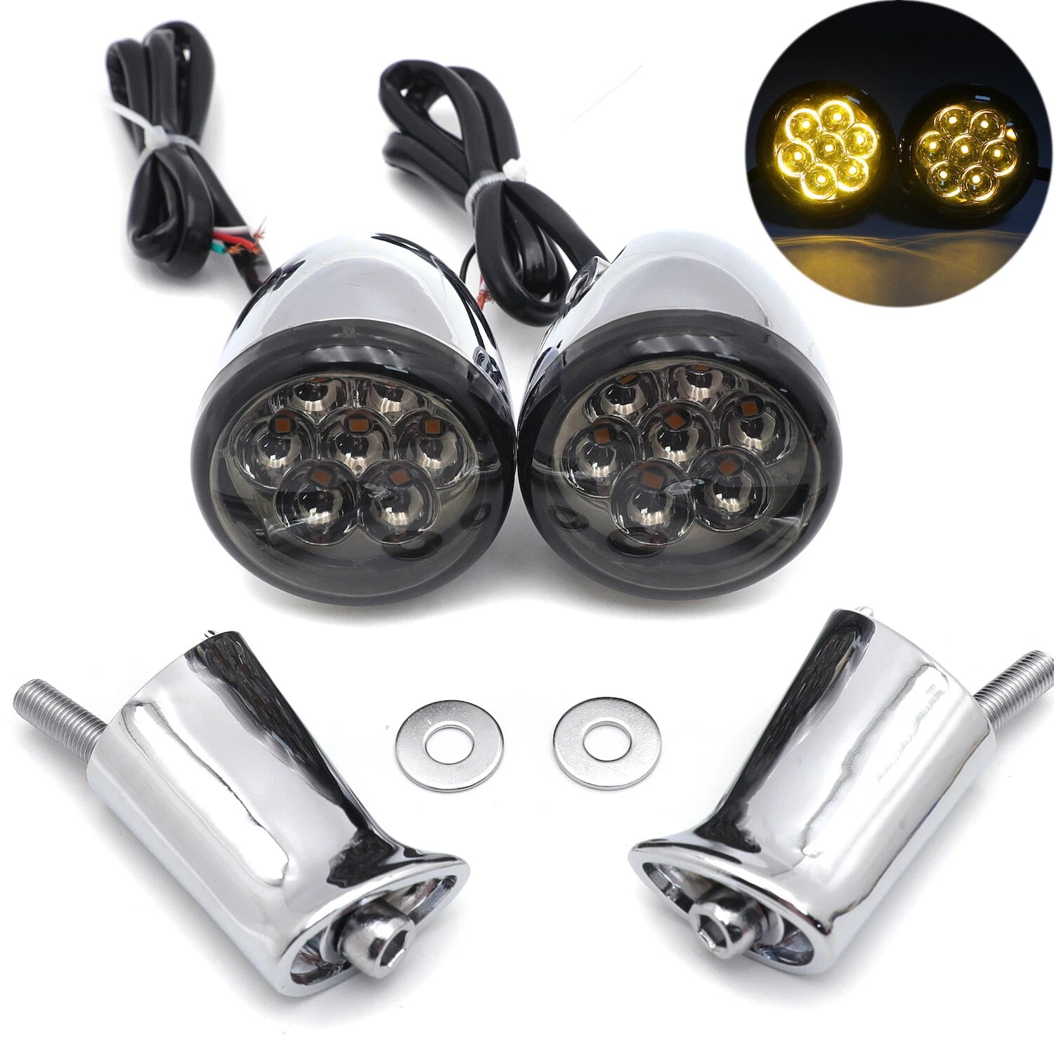 Rear Running Brake Turn Signal Light Indicator Smoke for Harley Sportster (1992–Present)