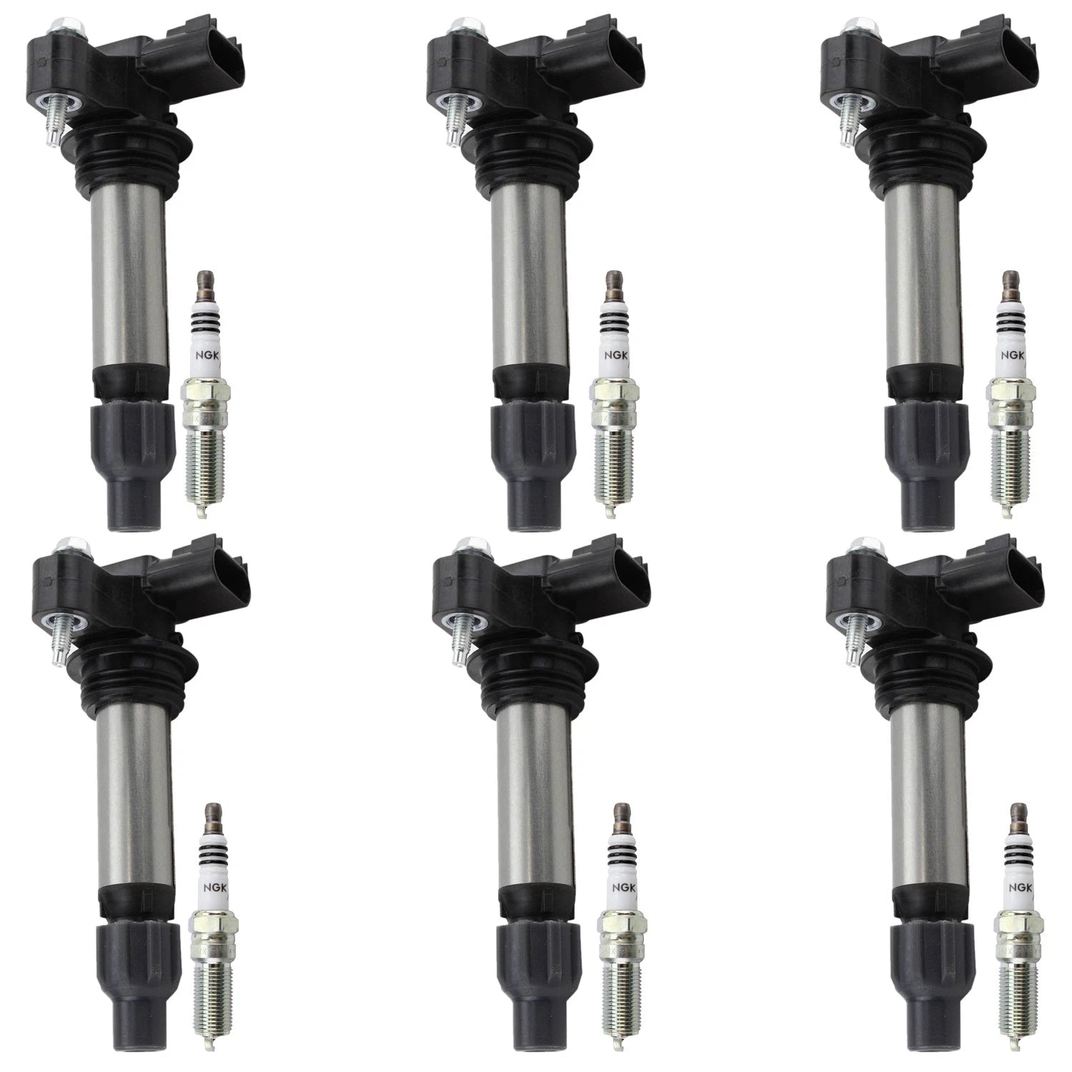 Set of 6 Ignition Coils & NGK Iridium Spark Plugs for Caprice Impala Malibu