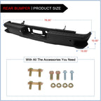 Complete Rear Bumper Assembly for Chevy Silverado (2014–2018) with Sensor Holes