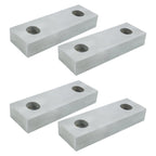 Set of 4 Reversible Aluminum Soft Jaws for 6" Vises
