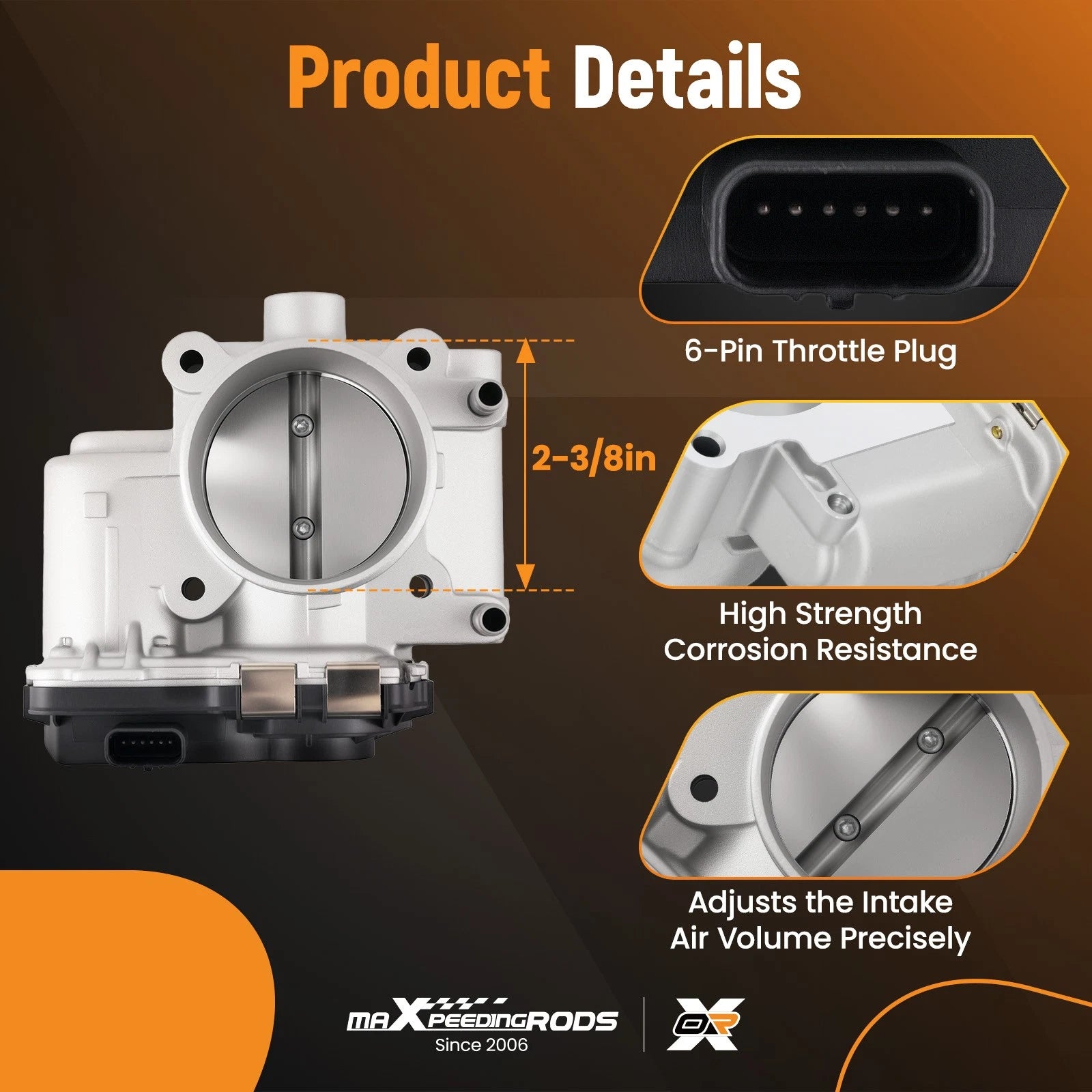 Throttle Body for Mazda 3 6 CX-7 2.3L 2.5L (2006-2013)