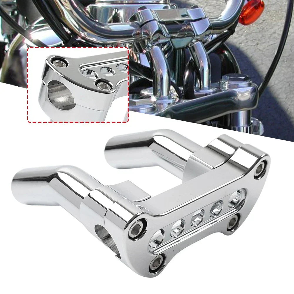 5-Hole 4.5" Pullback Handlebar Riser Clamp for Harley 1" Bar