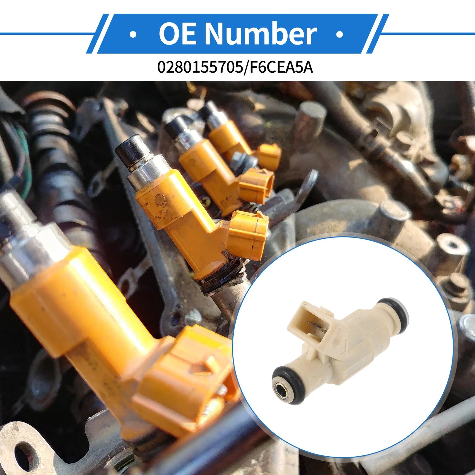 1 Pc Fuel Injector No. 0280155705/F6CEA5A for Ford Escort (1997–2002)