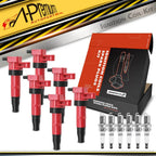 Set of 6 Ignition Coils & Iridium Spark Plugs for Hyundai Sonata 