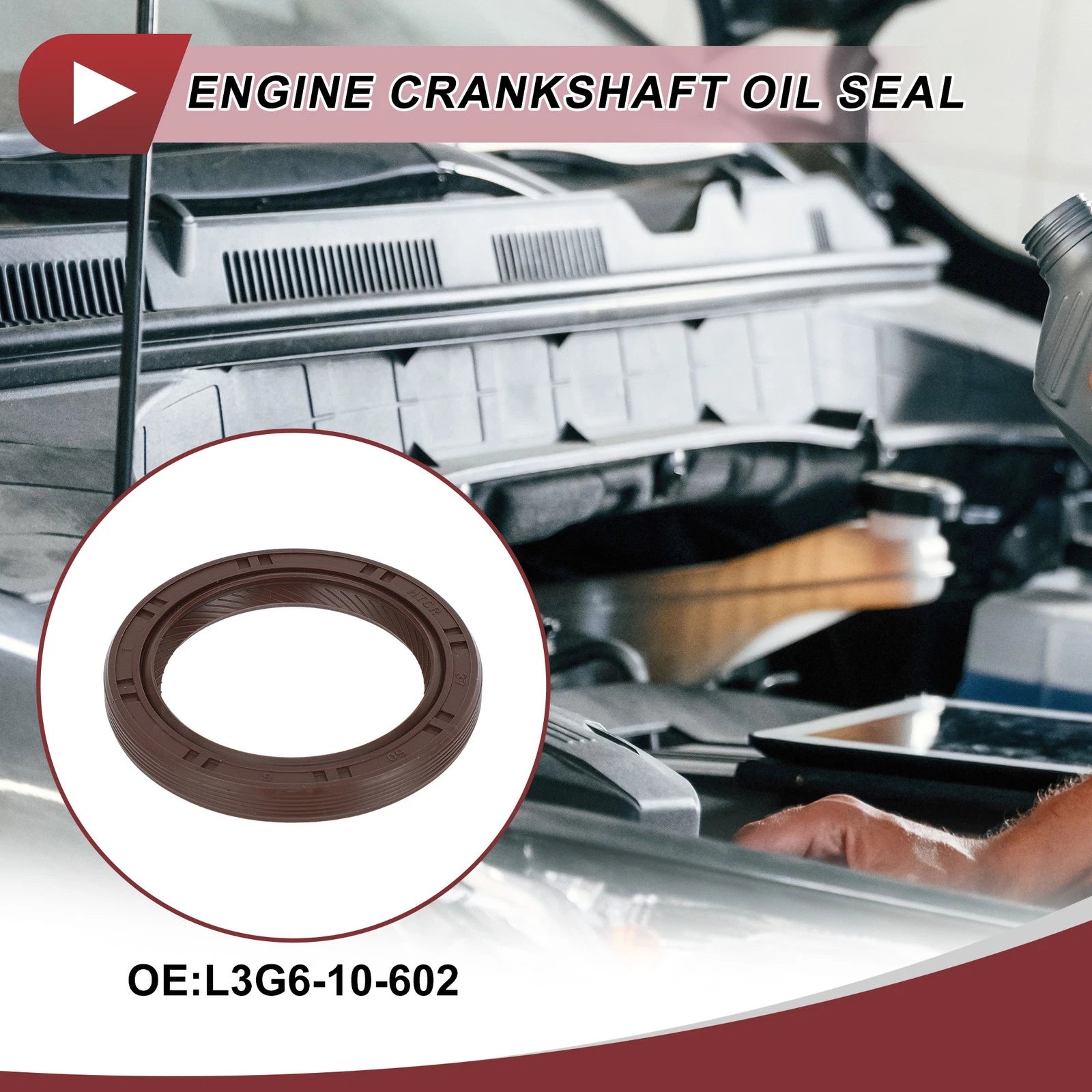 Front Crankshaft Oil Seal for Mazda 3 5 6 (2004–2020) No.L3G6-10-602