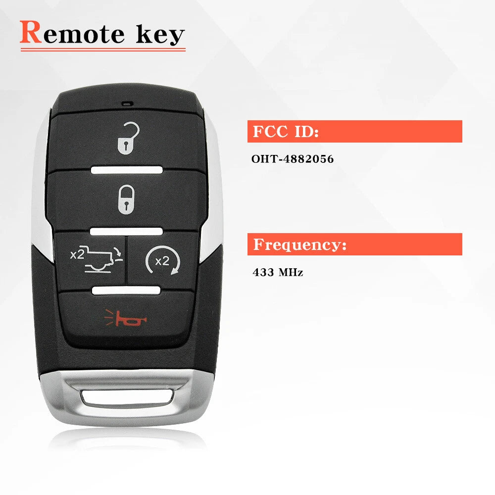 Smart Remote Key Fob for Ram 1500 (2019–2023) OHT-4882056, 68442909