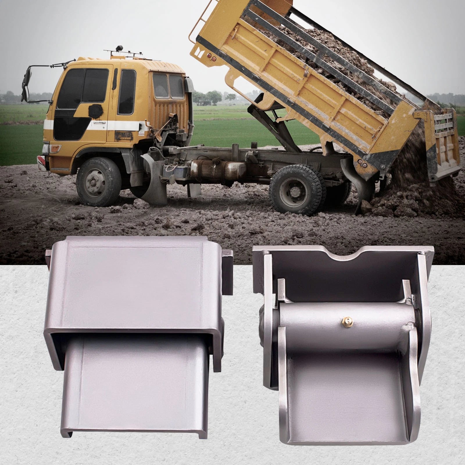 2pc Heavy Duty Greasable Dump Body Hinge for Dump Truck Trailer