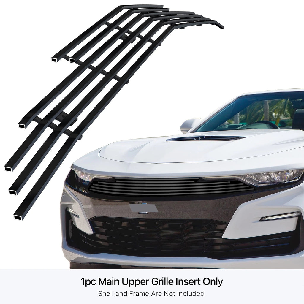 Upper Black Billet Grille Insert for Chevy Camaro 1SS/2SS (2019-2024)