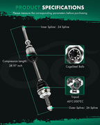 CV Axle Front Right for Toyota RAV4 2.5L 2009-2012, 2.4L 2006-2008 4WD