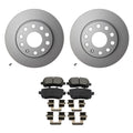 Set of 4 Hella Rear Rotors & Bosch QuietCast Ceramic Pads for A3 Eos Golf GTI (2006–2016)