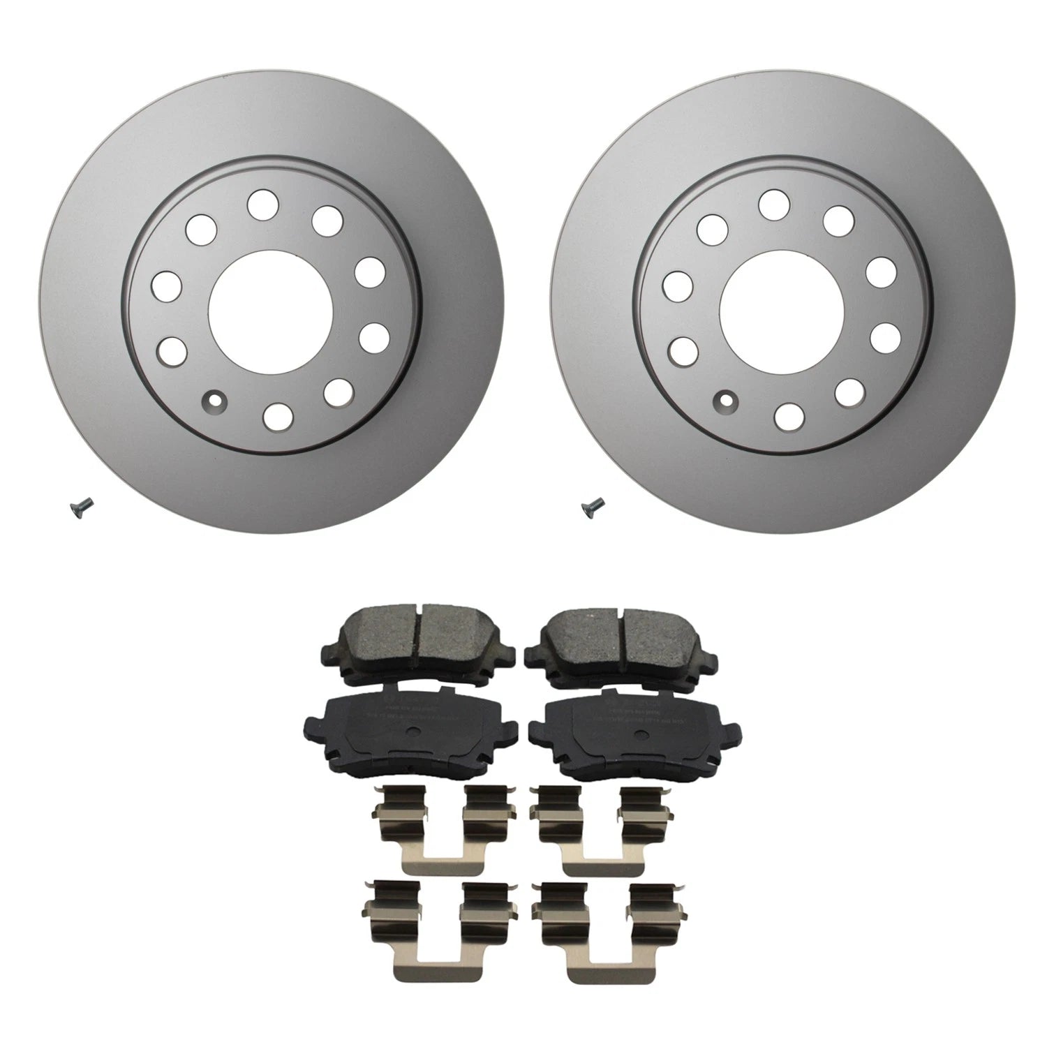 Set of 4 Hella Rear Rotors & Bosch QuietCast Ceramic Pads for A3 Eos Golf GTI (2006–2016)