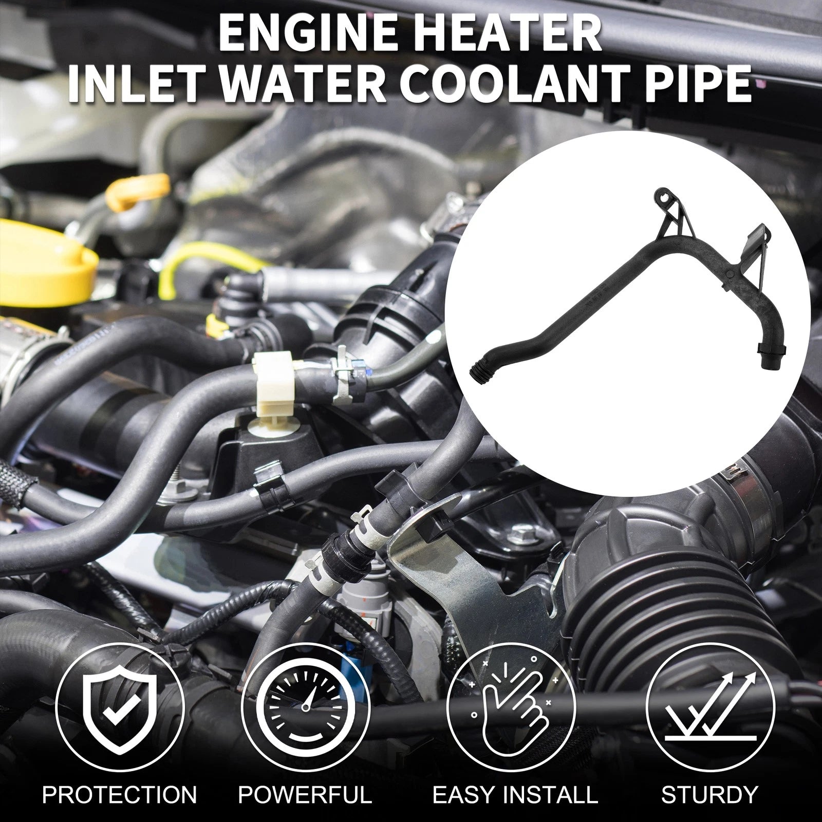 Engine Heater Inlet Water Coolant Pipe for BMW 325Ci (2001–2006) No. 11537502525