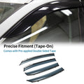 Set of 4 Window Deflectors for Honda Fit (2021–2023) Side Vent Visors Black