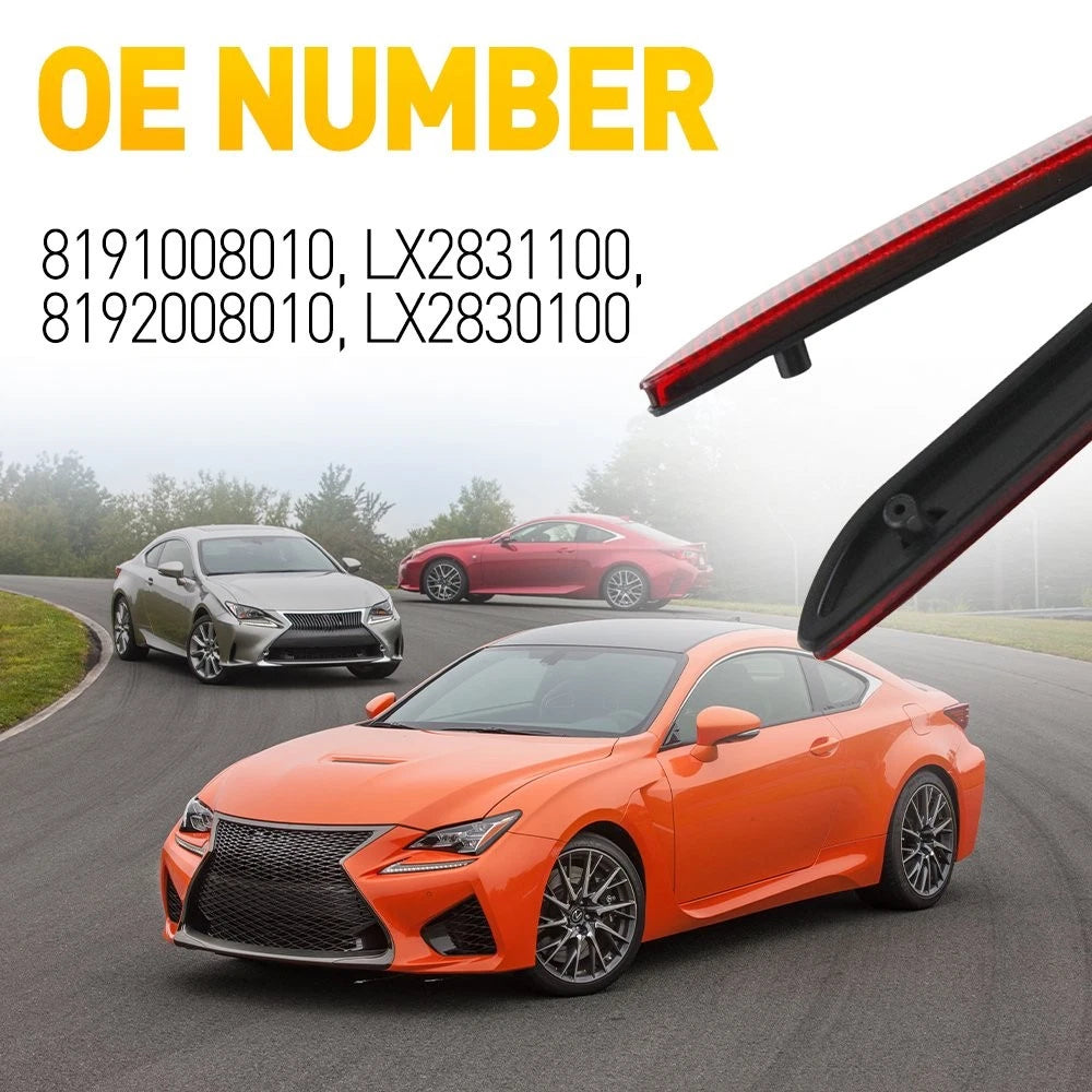 2X LED Rear Bumper Reflector Lamp Brake Light for Lexus Toyota Sienna (K)