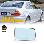 Right Mirror Glass for BMW 330Ci, 325Ci (2001–2006) - Blue Tinted