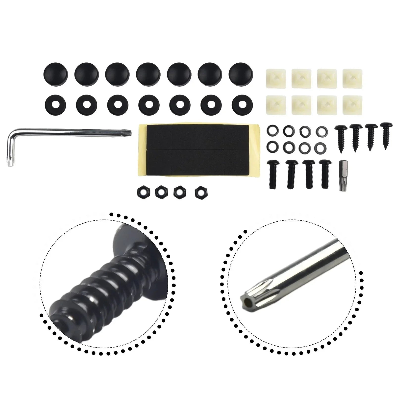 License Plate Screws Plastic+Stainless Steel for Cars