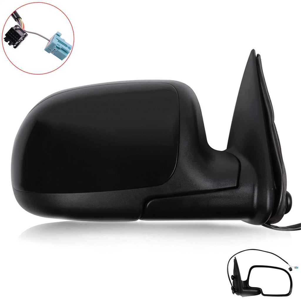 Passenger Side Power Heated Black Exterior Mirror for Chevy GMC (2003–2006)