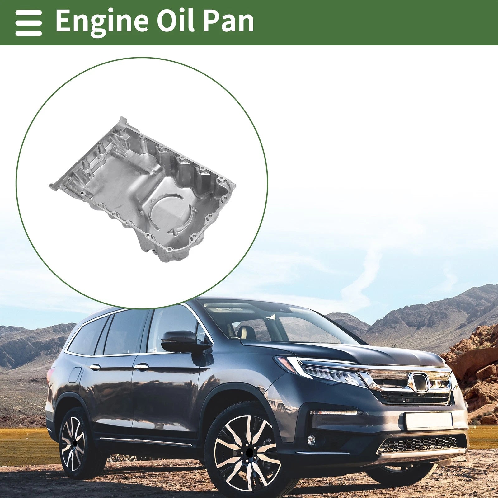 1 Pc Engine Oil Pan No.11200PGEA00 for Honda Pilot (2003–2004) Aluminum