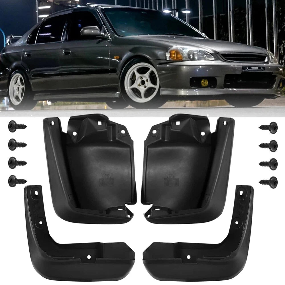 Front & Rear Mud Flaps for Honda Civic Sedan (2012–2015)
