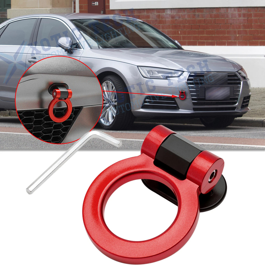 JDM Tow Hook Ring Red Track Style Dummy for Audi A4 (2019–2023)