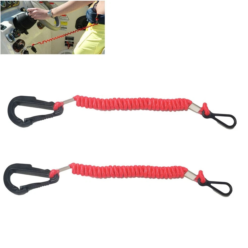 Nylon Coiled Lanyard for Mercury Mercruiser