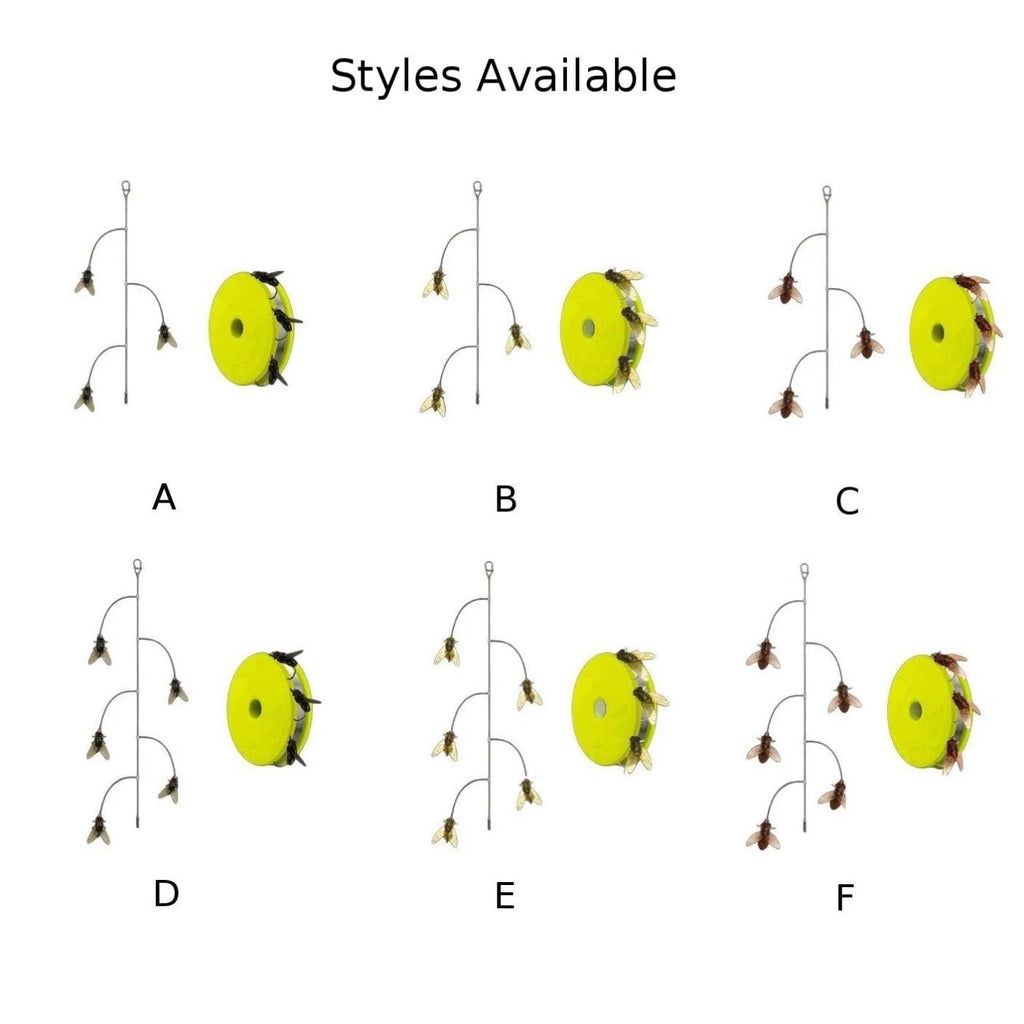 Fly Lure Rig with Floating Silicone Wings and 3 Hooks for Fishing