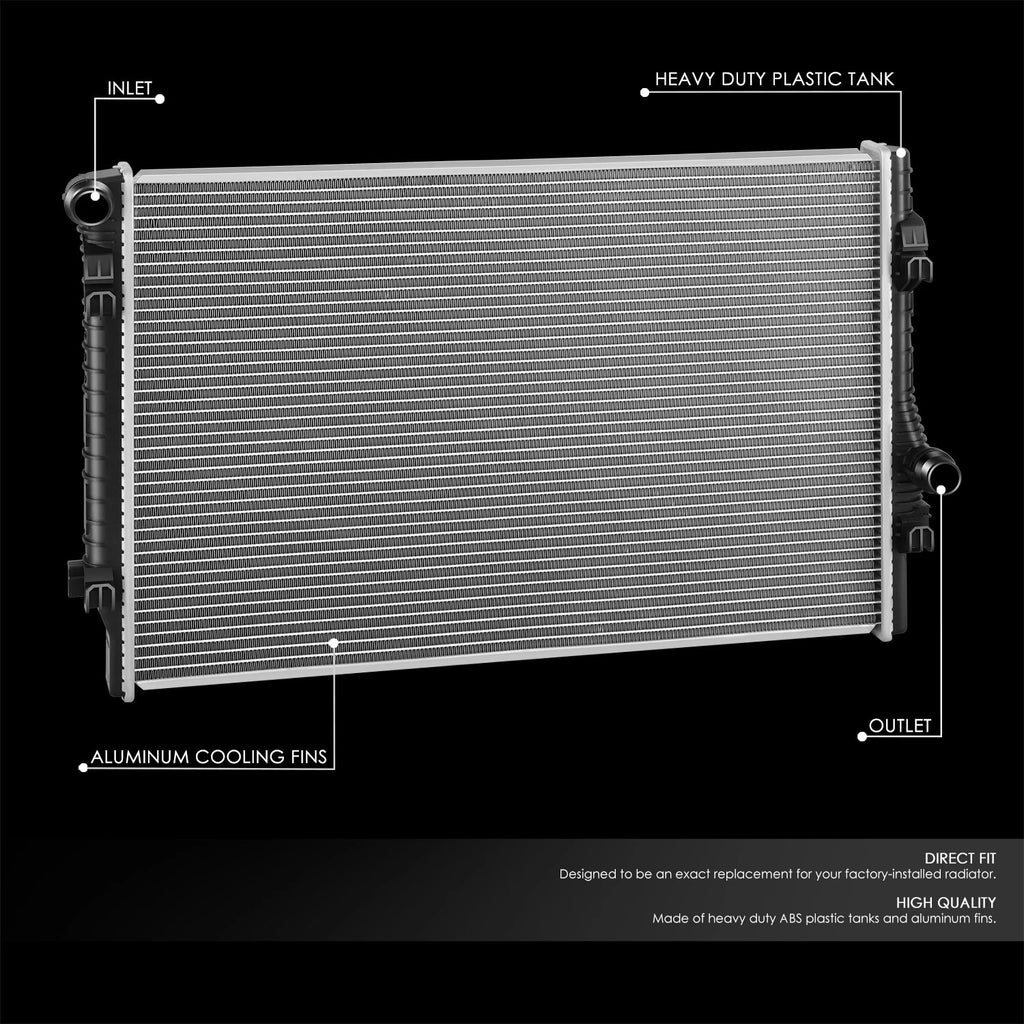 OE Style Aluminum Core Radiator for Volkswagen Golf GTI Tiguan (2015–2022) DPI 13703