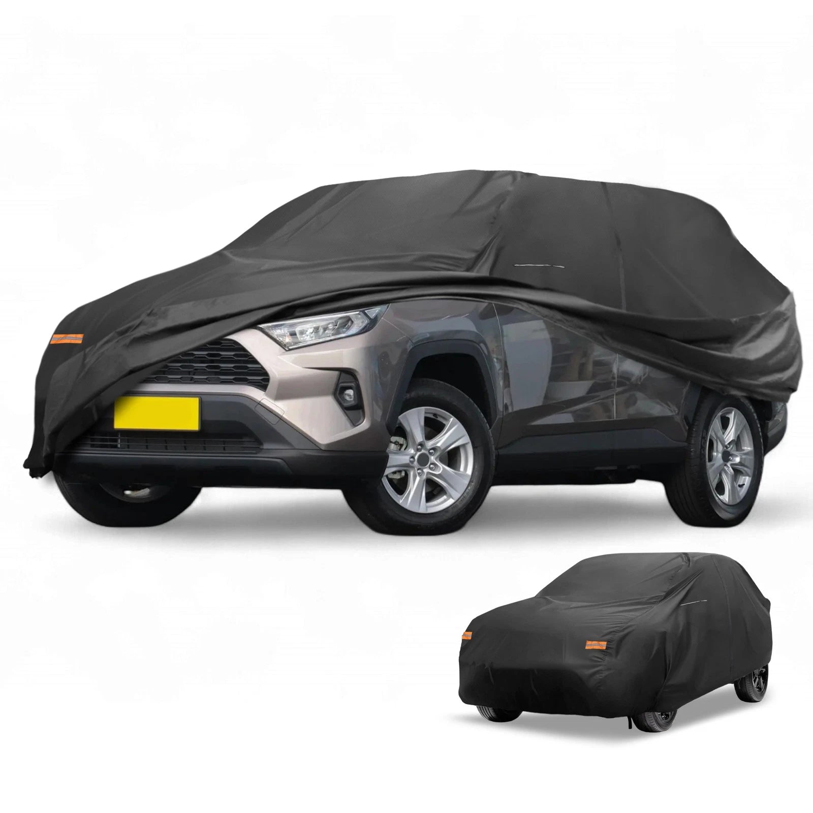 Waterproof Car Cover for Toyota RAV4 (210D-PU, Black, All Weather)