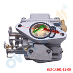 Carburetor Kit 6L2-14301 + 6L2-14302-00 for Yamaha Outboard 20HP 25HP
