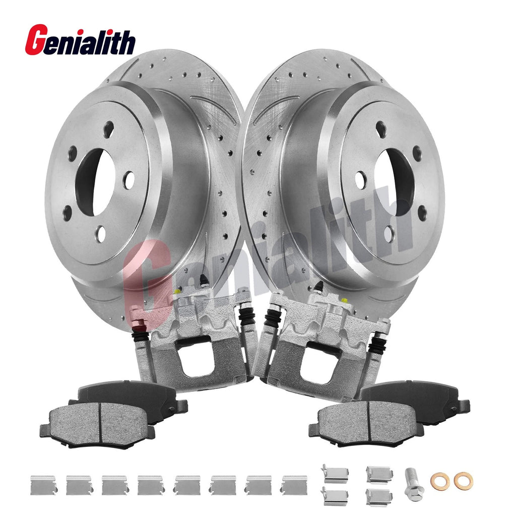Set of 4 Rear Disc Brake Rotors & Pads for Jeep Liberty Dodge Nitro (2008–2012)