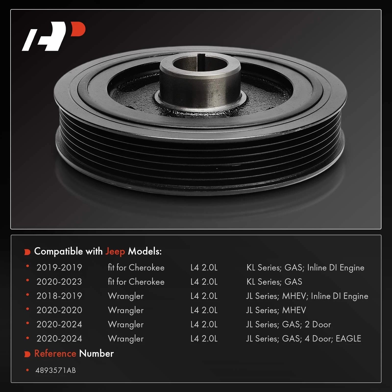 Harmonic Balancer for Jeep Wrangler Cherokee (2018-2024)