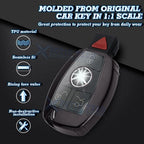 Smart Key Fob Holder Cover Chain for Mercedes-Benz C E S Class (2015-2024)