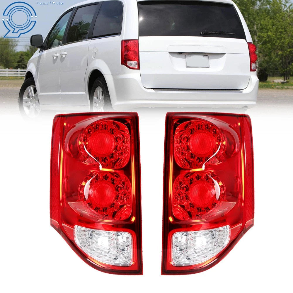 Set of 2 LED Tail Lights for Dodge Grand Caravan (2011–2020) Clear