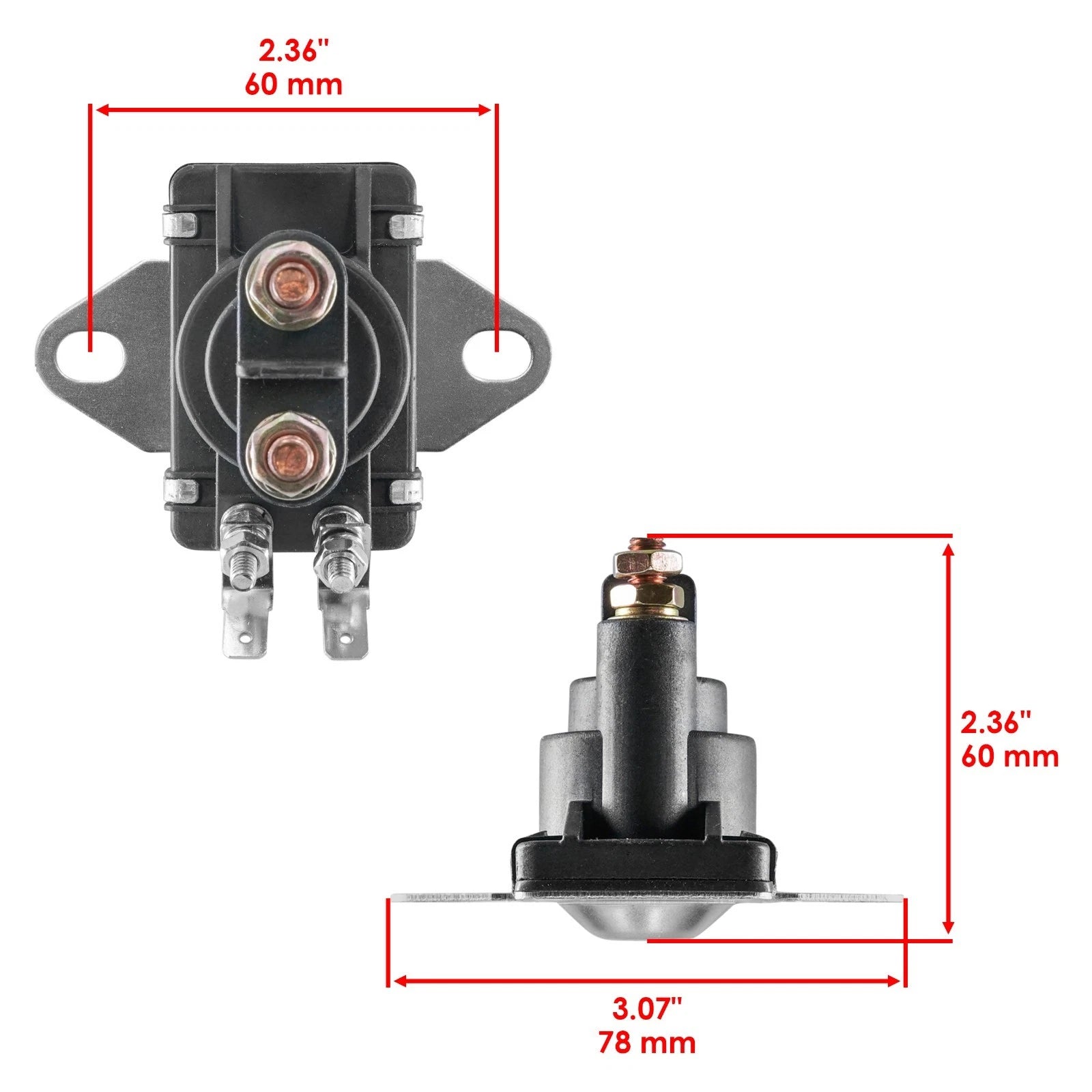 2X Starter Solenoid Relays for Mercury Marine 25HP 40HP (1989) 89-96054T