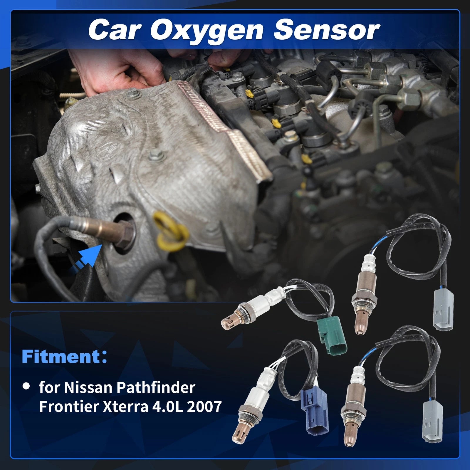 Set of 4 Upstream & Downstream Oxygen Sensors for Nissan Pathfinder (2007)