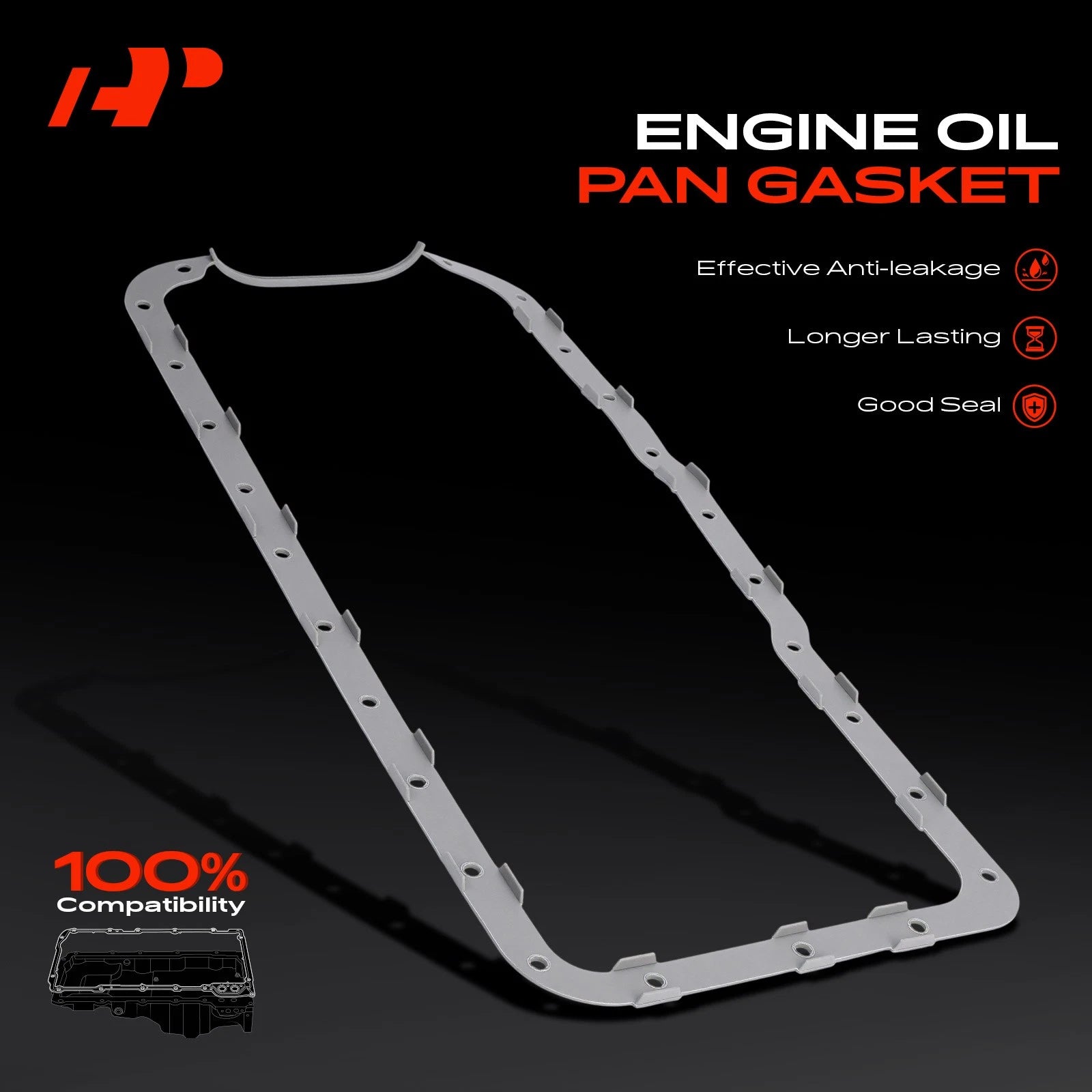 Engine Oil Pan Gasket for Ford F-150 F-250 F-350 (1988–1996)