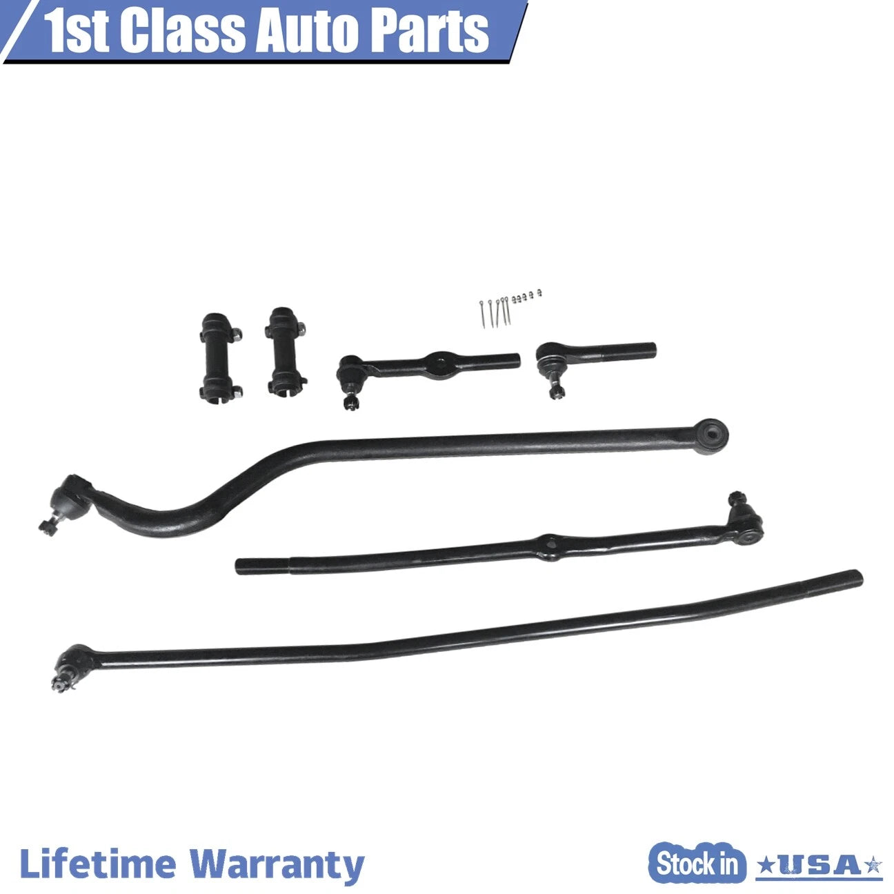 Front Suspension Tie Rod Track Bar Link Kit for Dodge Ram 1500 2500 (1994–1997)