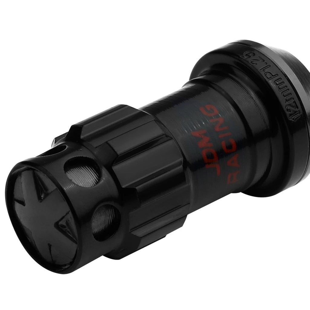 20Pcs Black Aluminum M12x1.25 Close-End Rim Lug & Lock Nuts for