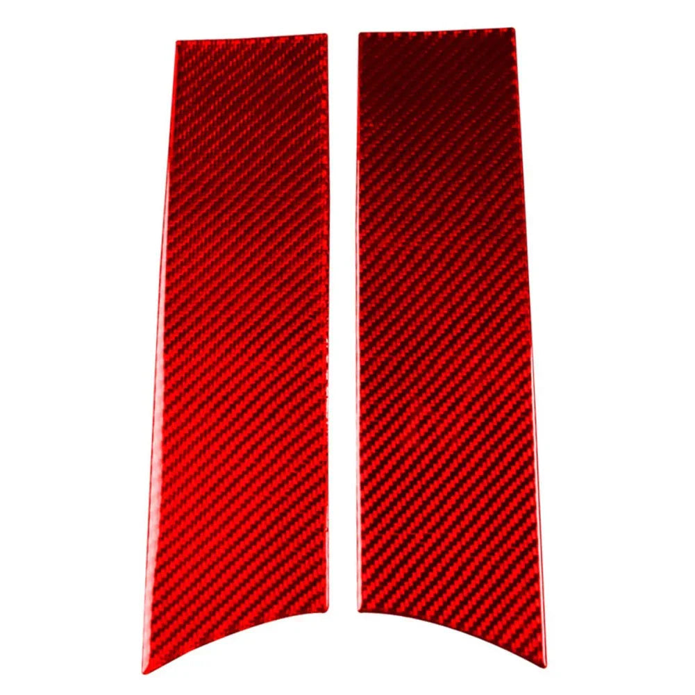Carbon Red Console Armrest Storage Box Cover for Benz C E GLC Class (2015-2023)